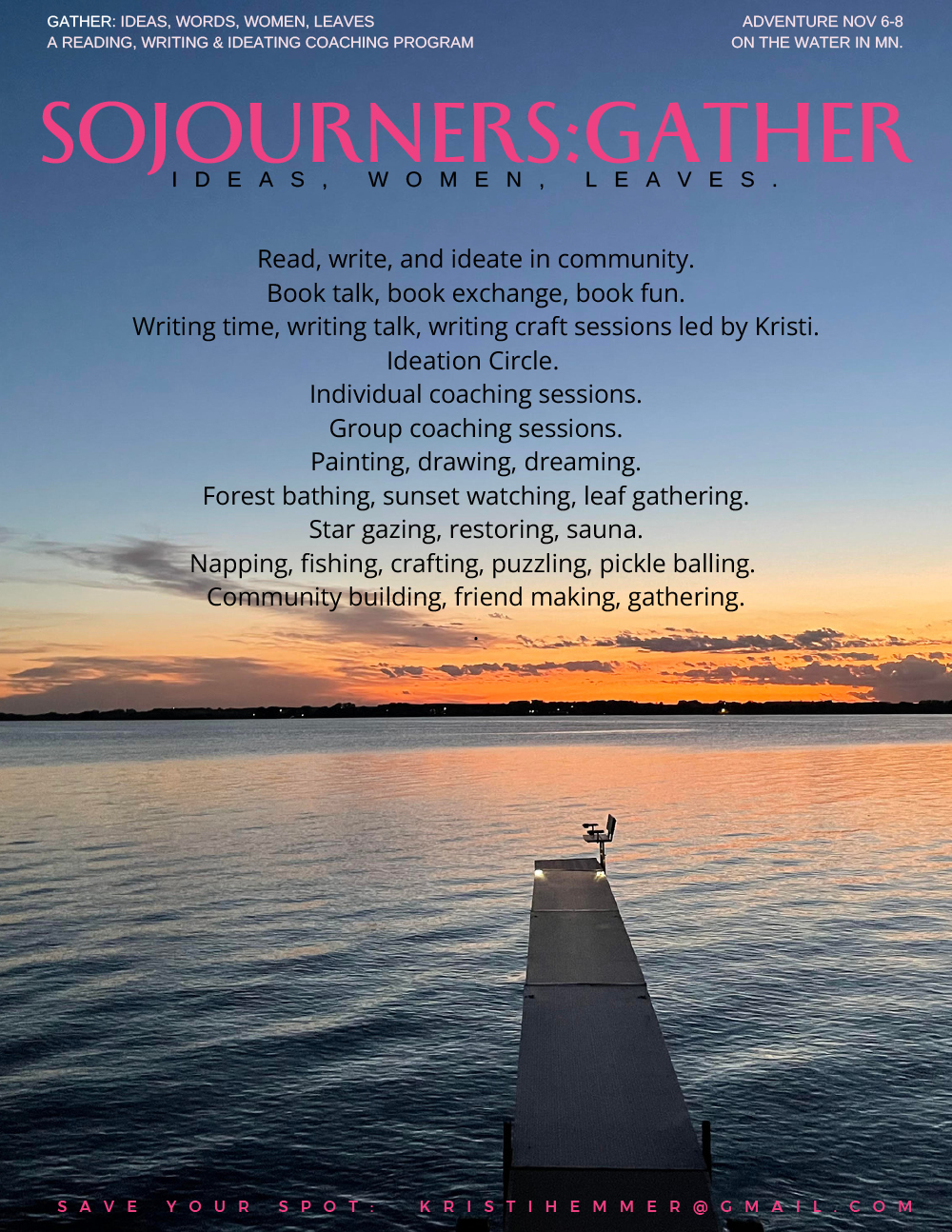 Sojourners: Gather retreat on a lake in Minnesota